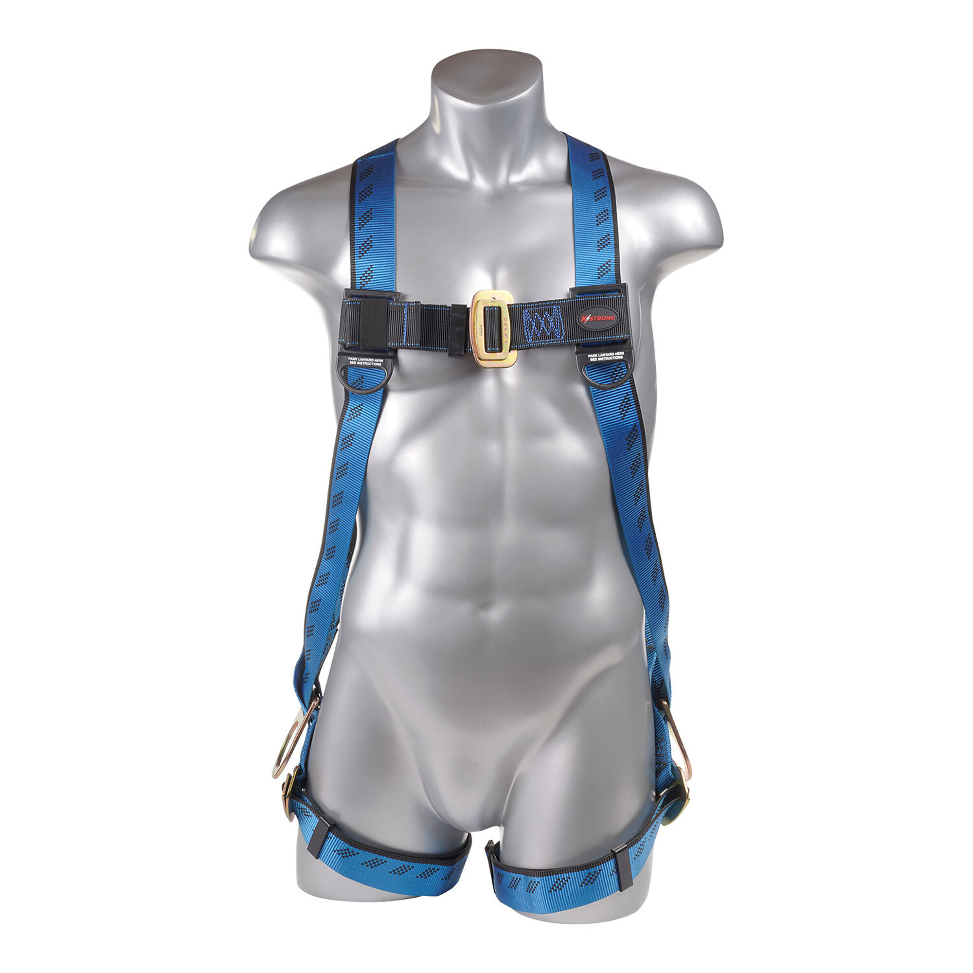 KStrong Kapture Essential 3-Point Full Body Harness — Dorsal and Side D-Rings, Mating Buckle Legs, S-L, Model# UFH10131P-S-L